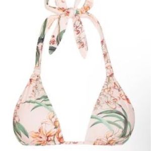 MONDAYSWIMWEAR TULUM TOP IN PEACH FLORAL SIZE L/V NEVER WORN BRAND NEW WITH TAGS